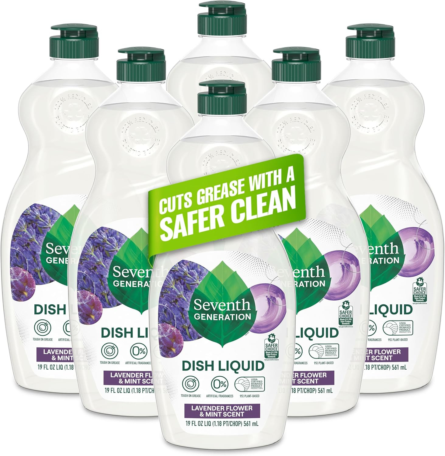 Seventh Generation Dish Soap Liquid Lavender Flower & Mint Scent Pack