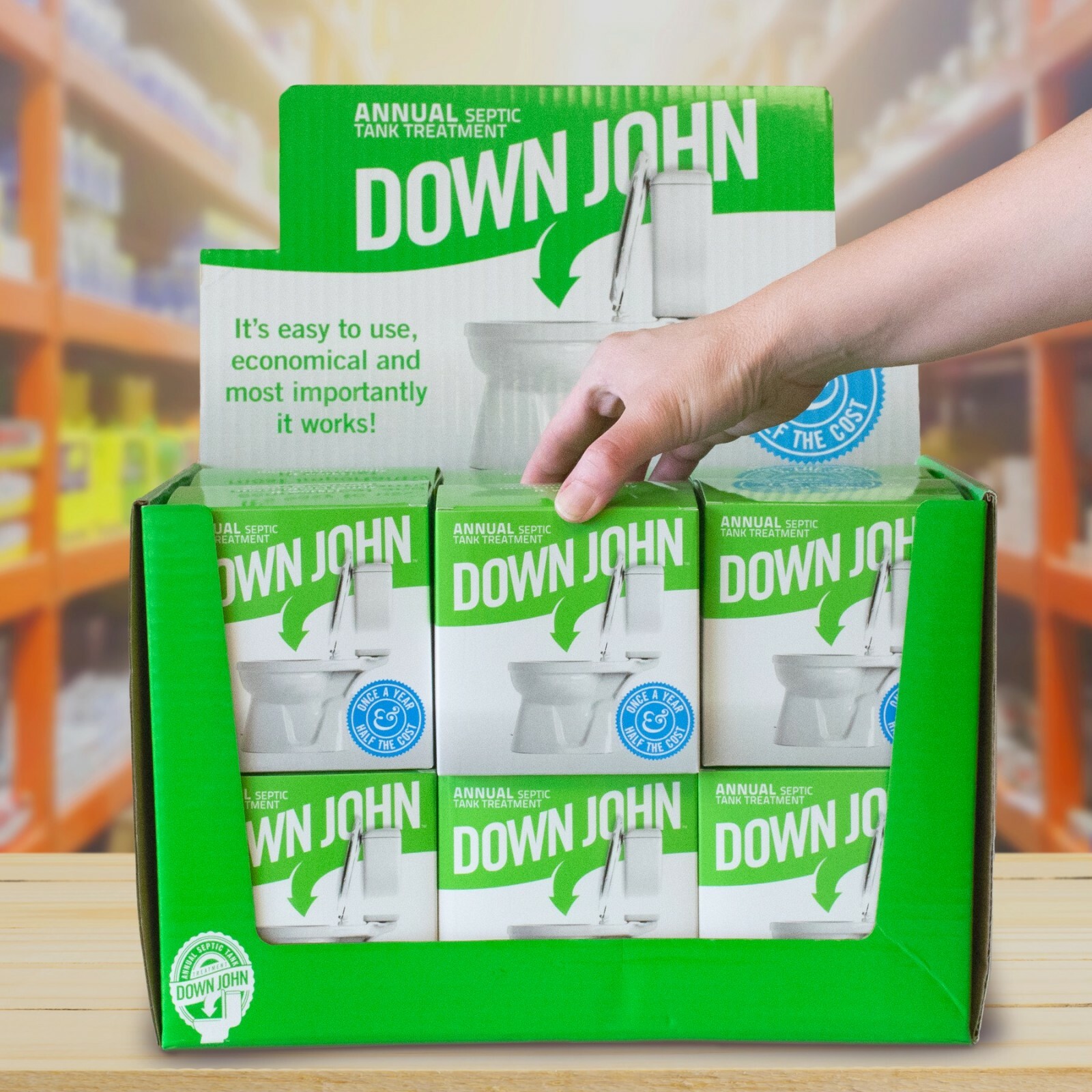 Down John Septic Tank Treatment (Once-a-Year)| Improves Drain Field Absorption