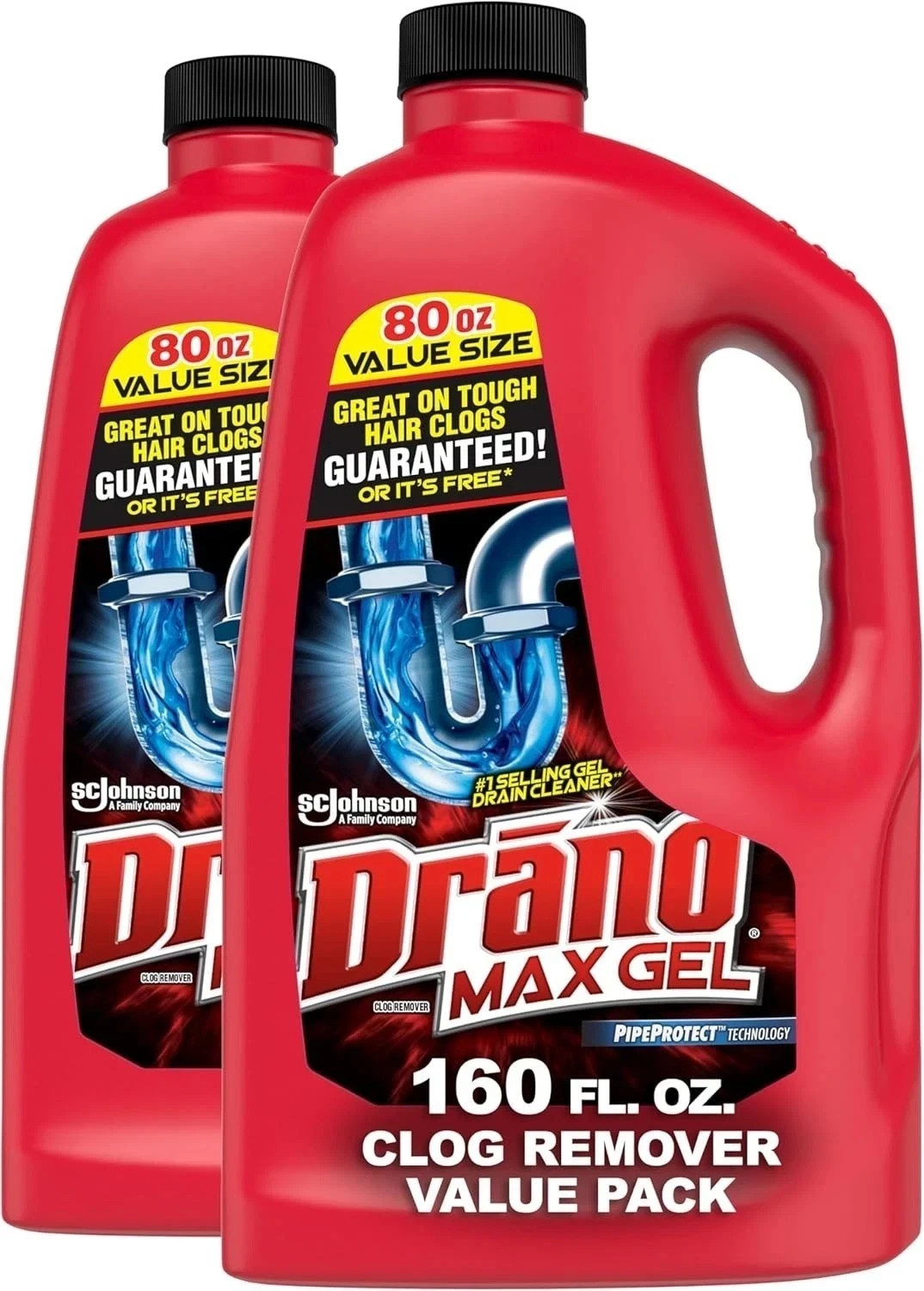 160oz Drain Cleaner Gel Hair Grease Clog Remover Safe for Kitchen Sink Shower