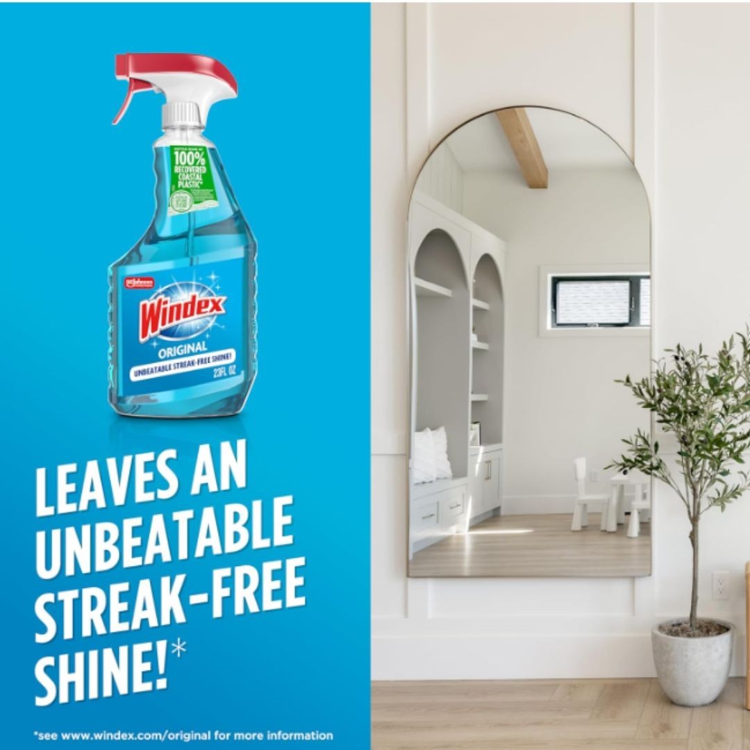 Windex Glass Window Cleaner, Original Blue, Spray Bottle, 23 fl oz New