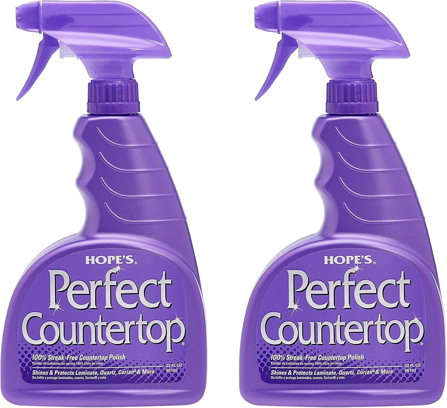 **2 Pack Countertop Cleaner & Polish 22oz Streak-Free Multi-Surface Spray**