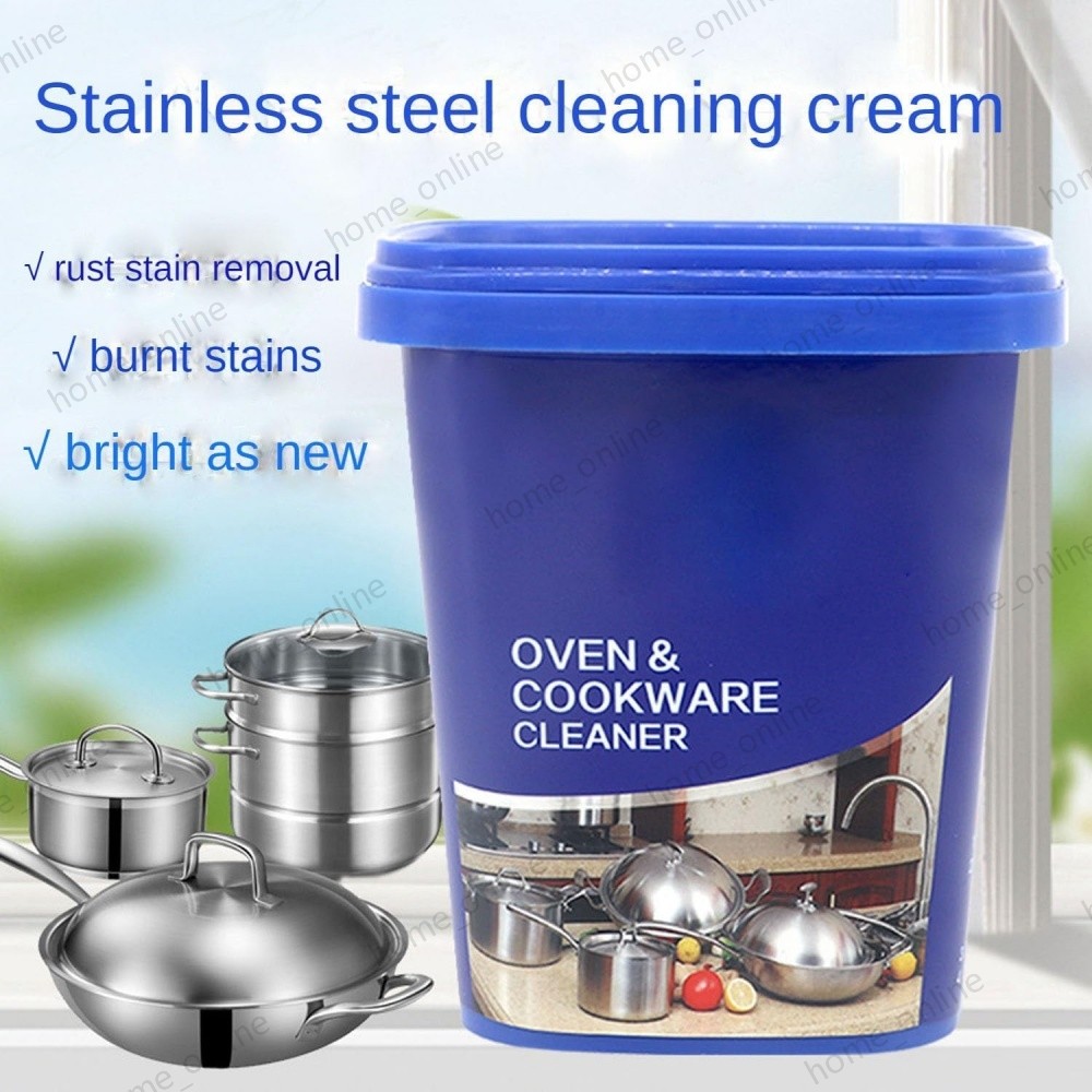 Cookware Cleaning Paste Stainless Steel Pot Pan Kitchen Cleaner Detergent US