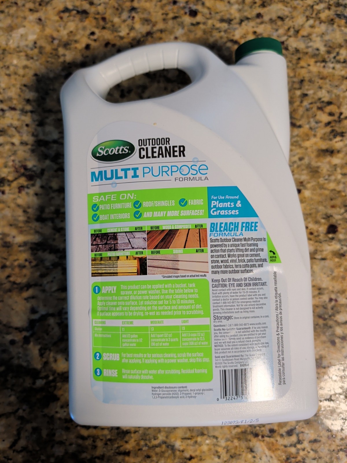 Scotts 1 Gal. Concentrate Outdoor Multi Surface Cleaner 51070 Scotts 51070 1