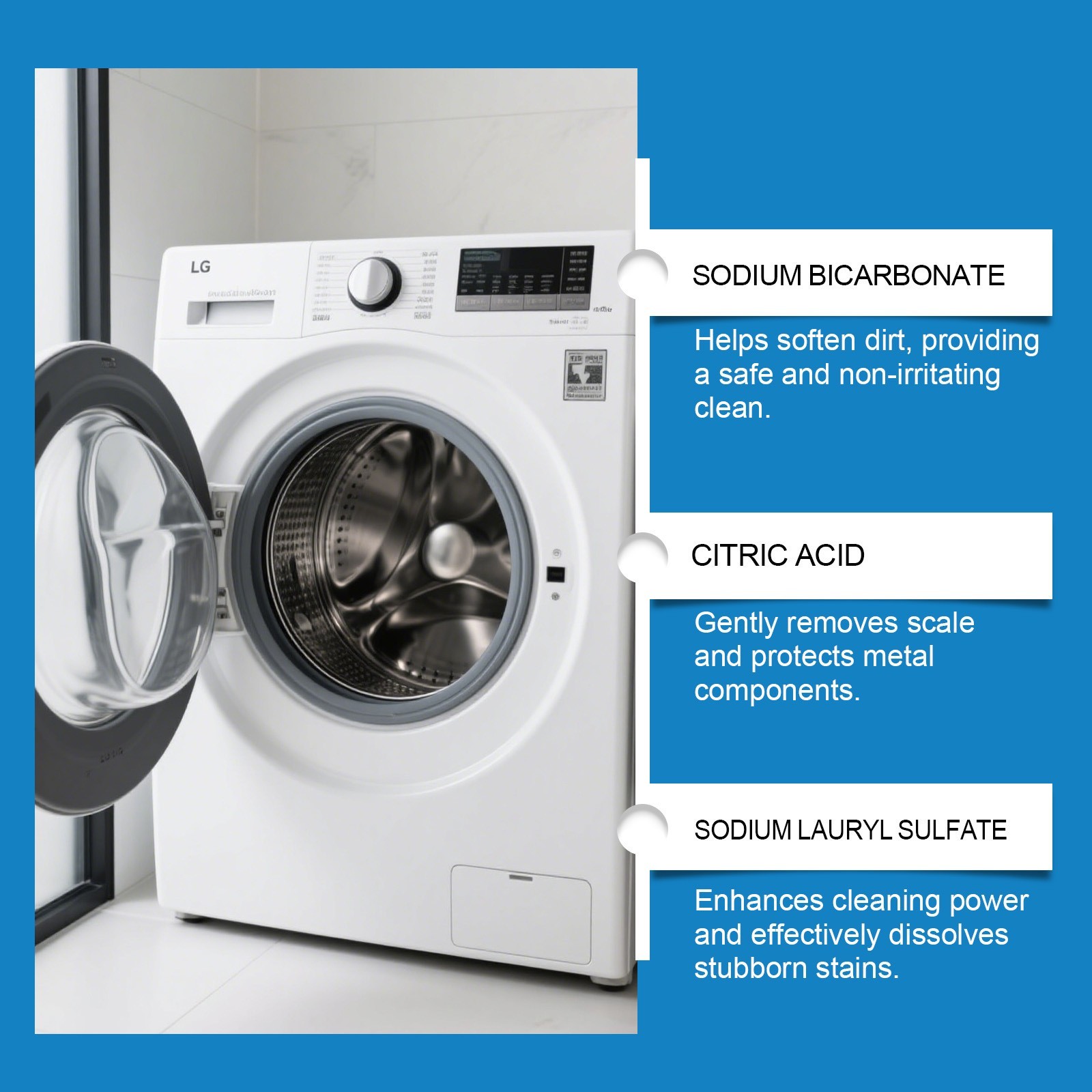 Washing Machine Cleaner, Deodorizer & Descaler 12/24/36-Pack – 1 Year Supply