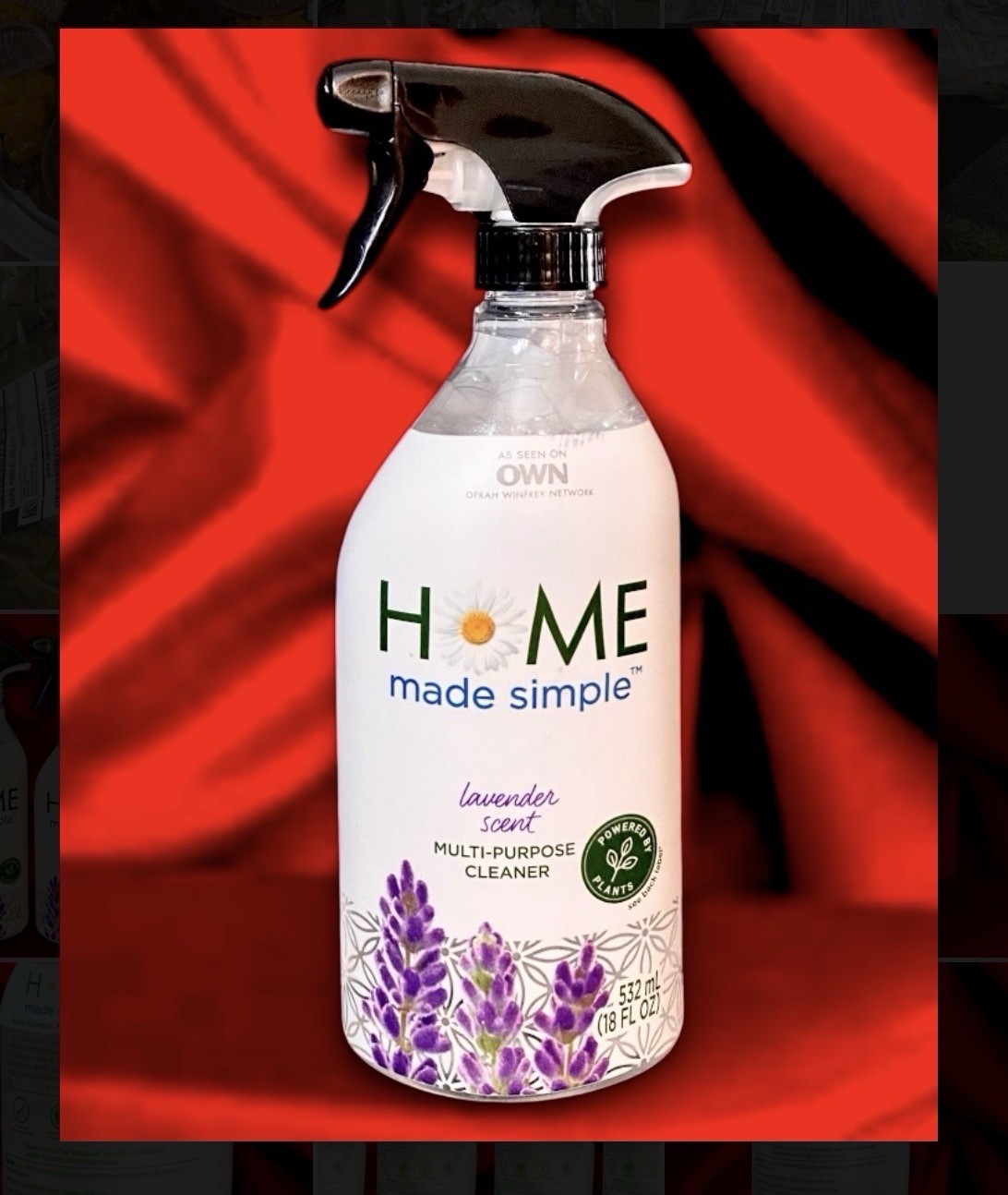 4 Pack Home Made Simple Multi-Purpose Cleaner, Lavender Scent, 532ml/18 oz Each