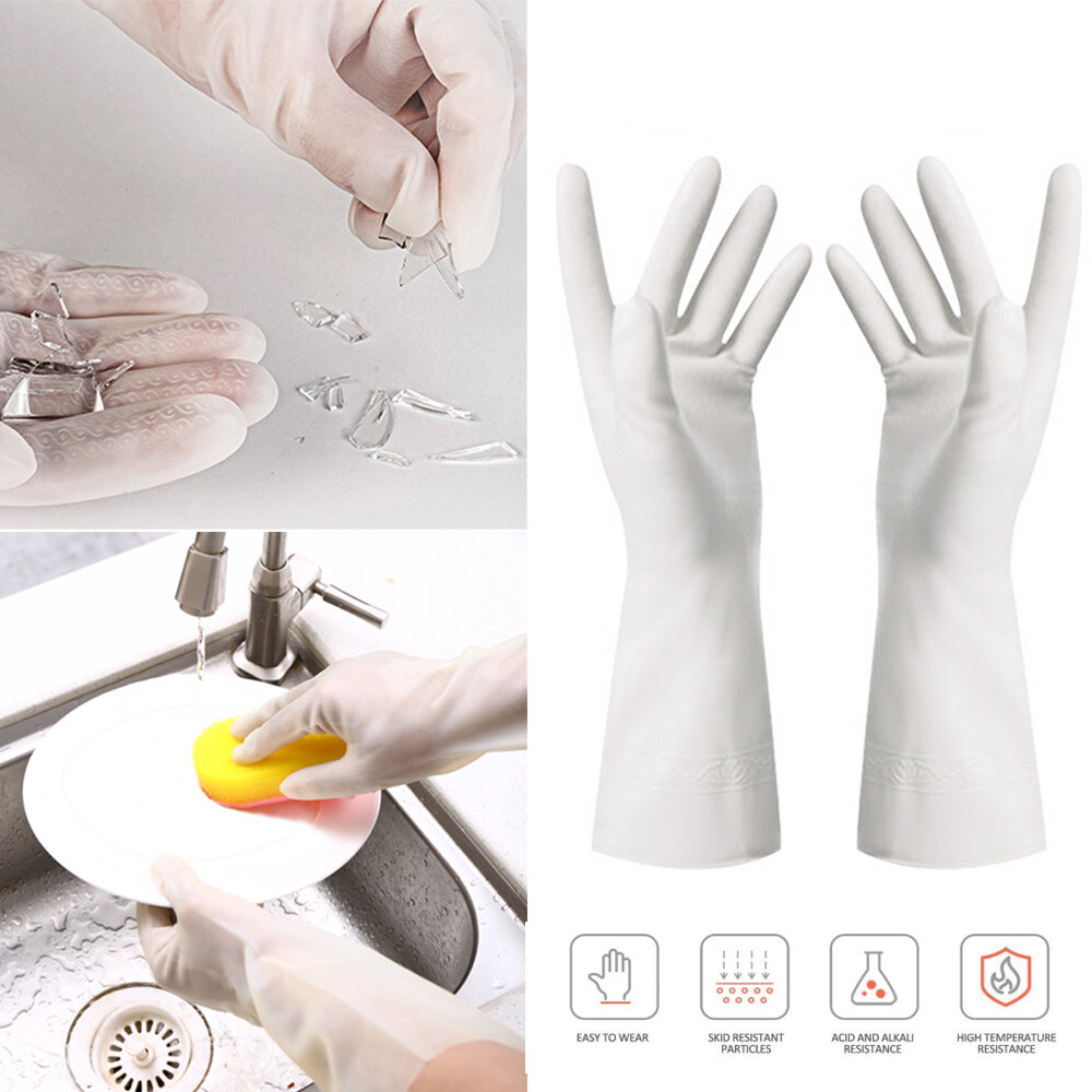 Washing Gloves Kitchen Long Waterproof Dish Cleaning Gloves Rubber Latex Protect