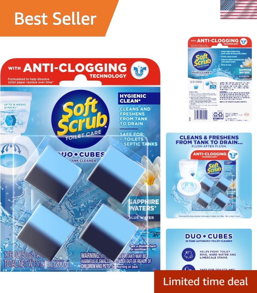 In-Tank Toilet Cleaner Duo-Cubes, Sapphire Waters, 4 Count