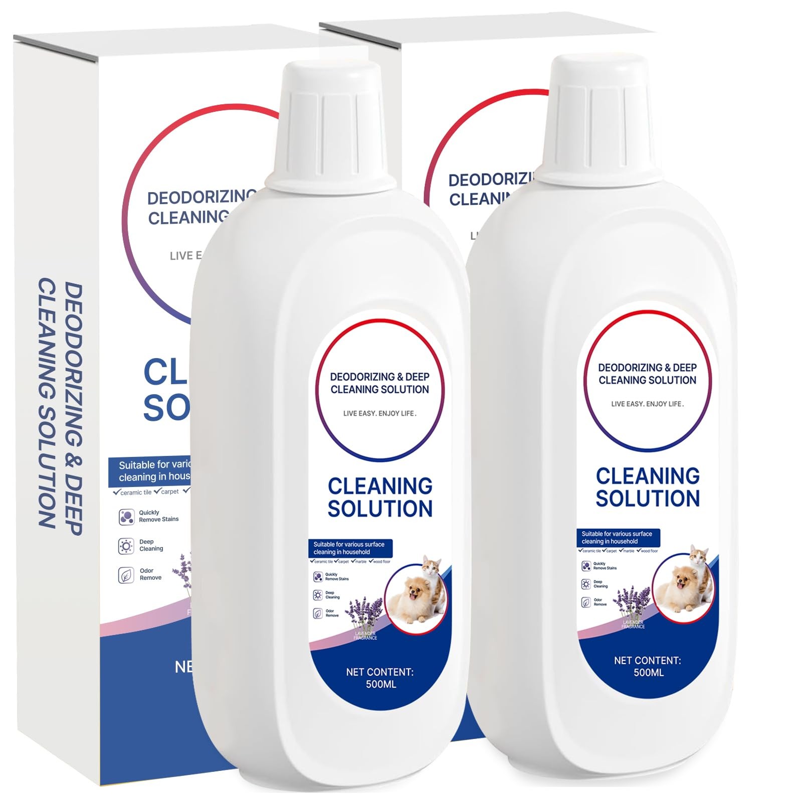 2 Pack Floor Cleaner Solution with Tineco Cleaning Solution Refill, 500ml x 2…
