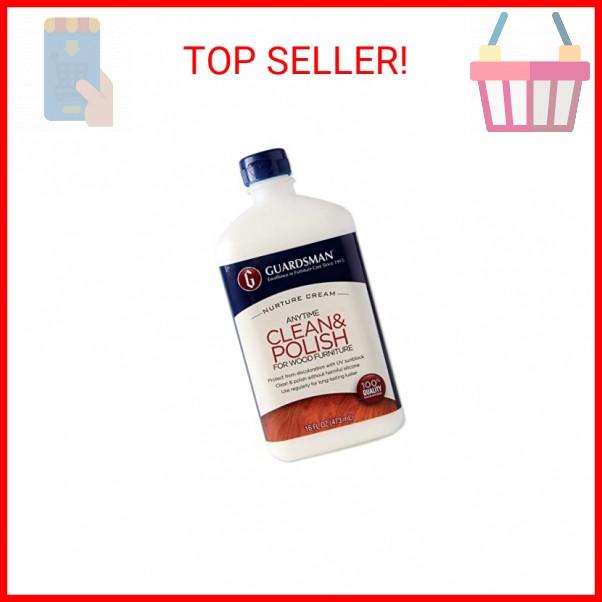 Guardsman Clean & Polish For Wood Furniture – Cream Polish 16.9 oz – Silicone Fr