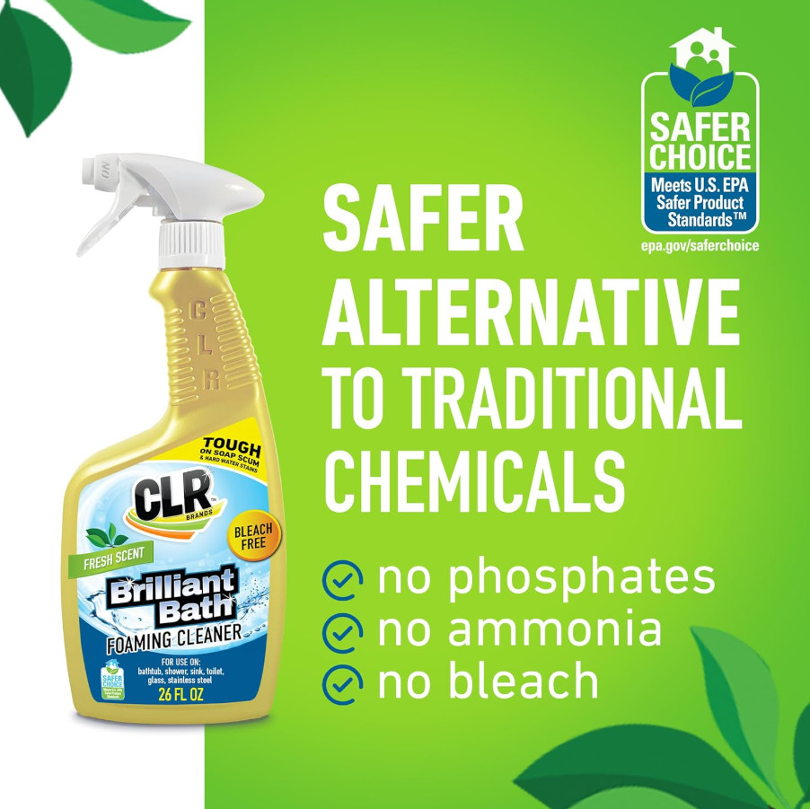 CLR Brilliant Bath Bathroom & Kitchen Cleaner 26 oz 2 Pack New Free Shipping USA