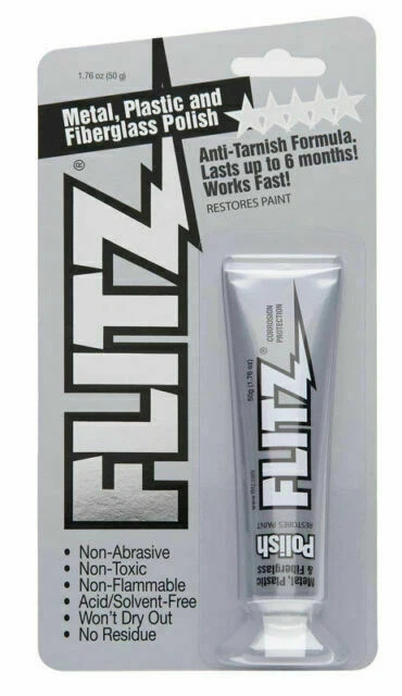 Flitz Metal Plastic Fiberglass Polish Paste Cleaner Tube 1.76oz Ships Free