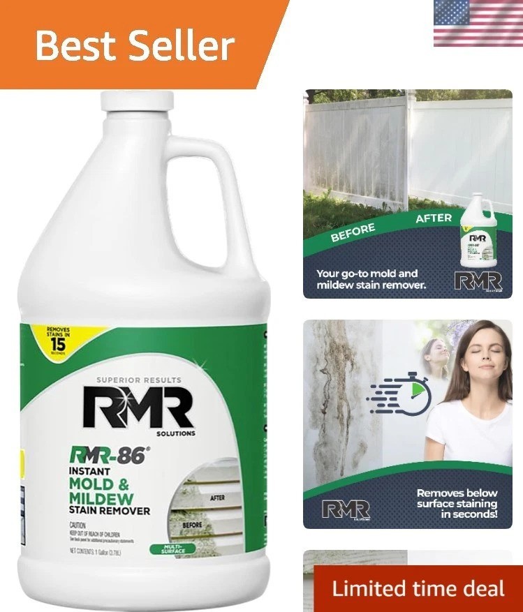 Fast-Acting Mold & Mildew Stain Remover – 1 Gallon RMR-86, Multi-Surface Cleaner