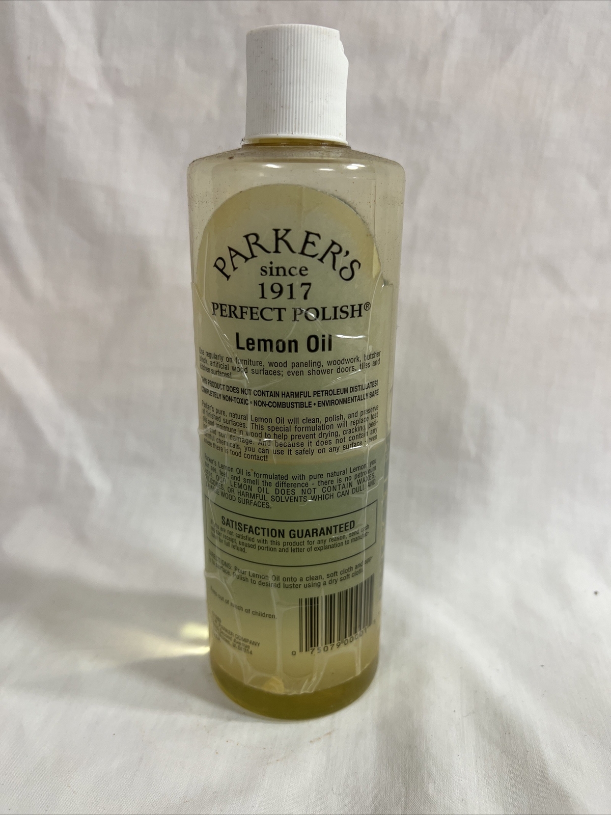Vintage PARKER’S Perfect Polish LEMON OIL 16 Oz 50% Full