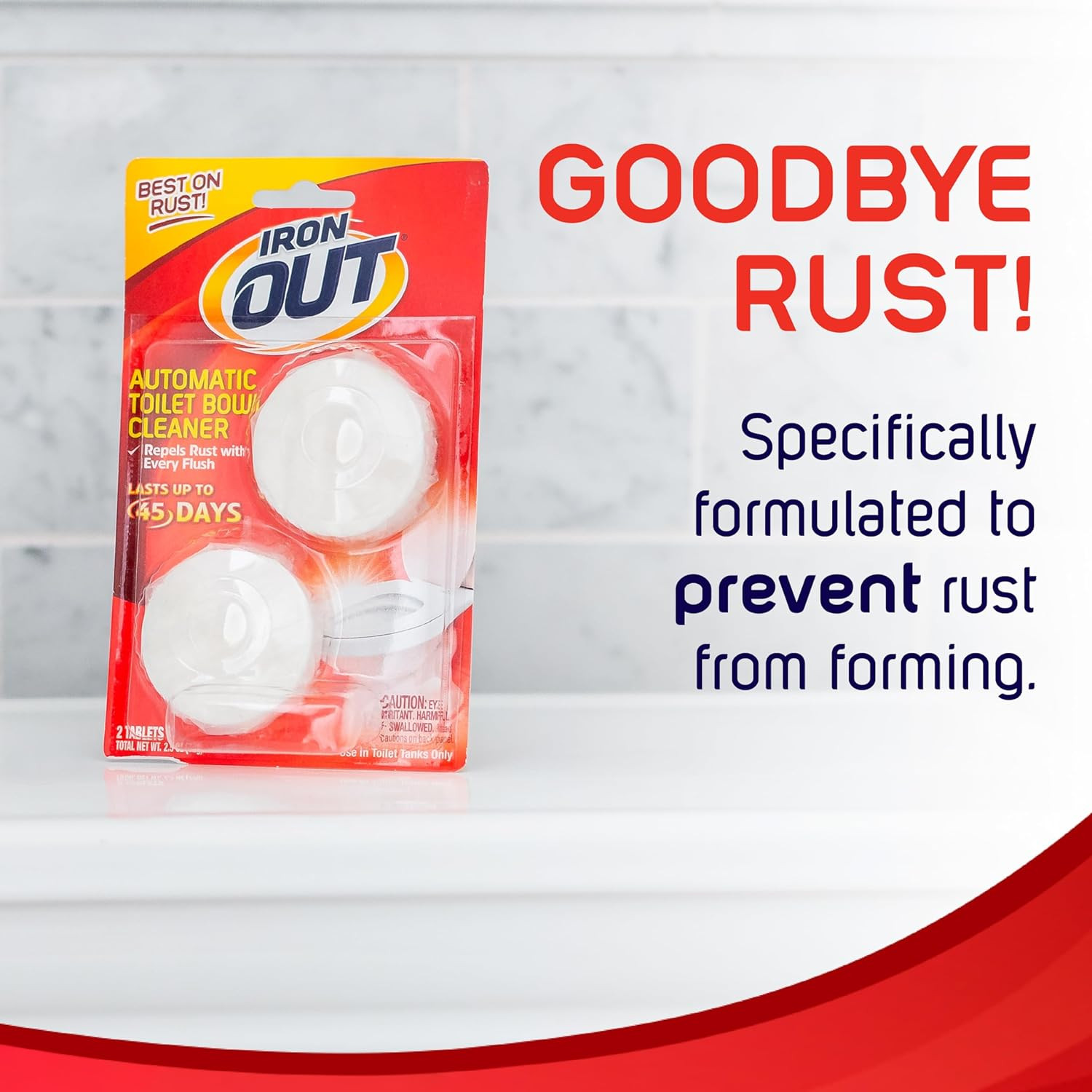 Iron Out Automatic Toilet Bowl Cleaner Tablets 6 Count Prevent Rust Stains