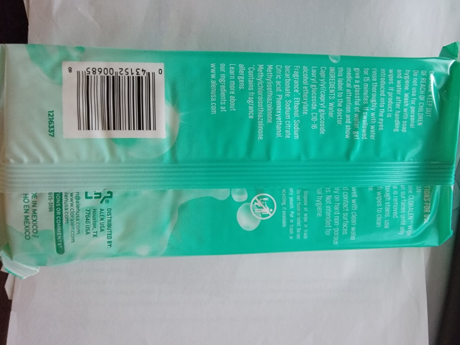 Lot Of 4 Cloralen Powerful Cleaning Wipes Tough on Grease & Grime 36 Count Packs