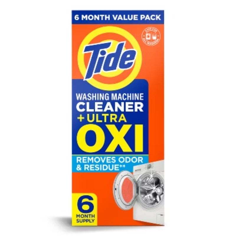 Tide Washing Machine Cleaner + Ultra Oxi Powder – 6ct