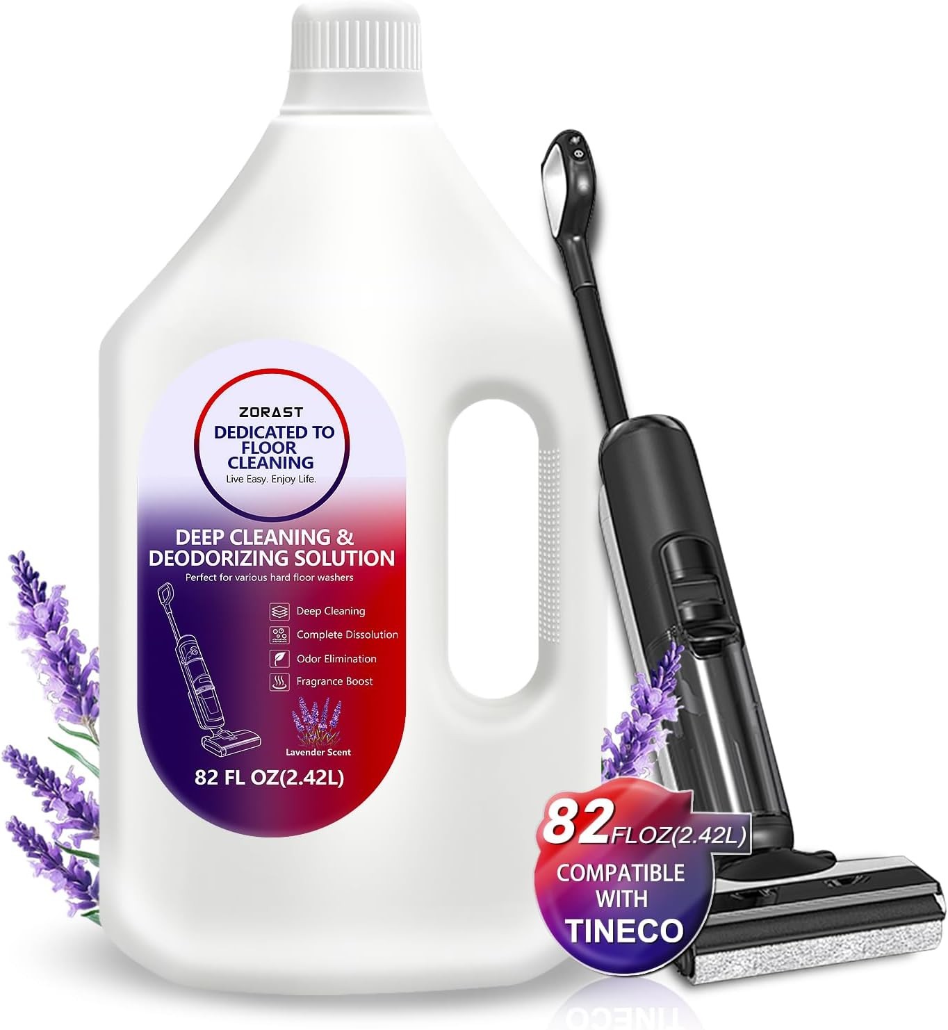 Lavender Floor Cleaning Solution, 82 FL OZ, Deep Cleans for Multiple Hard Flo…