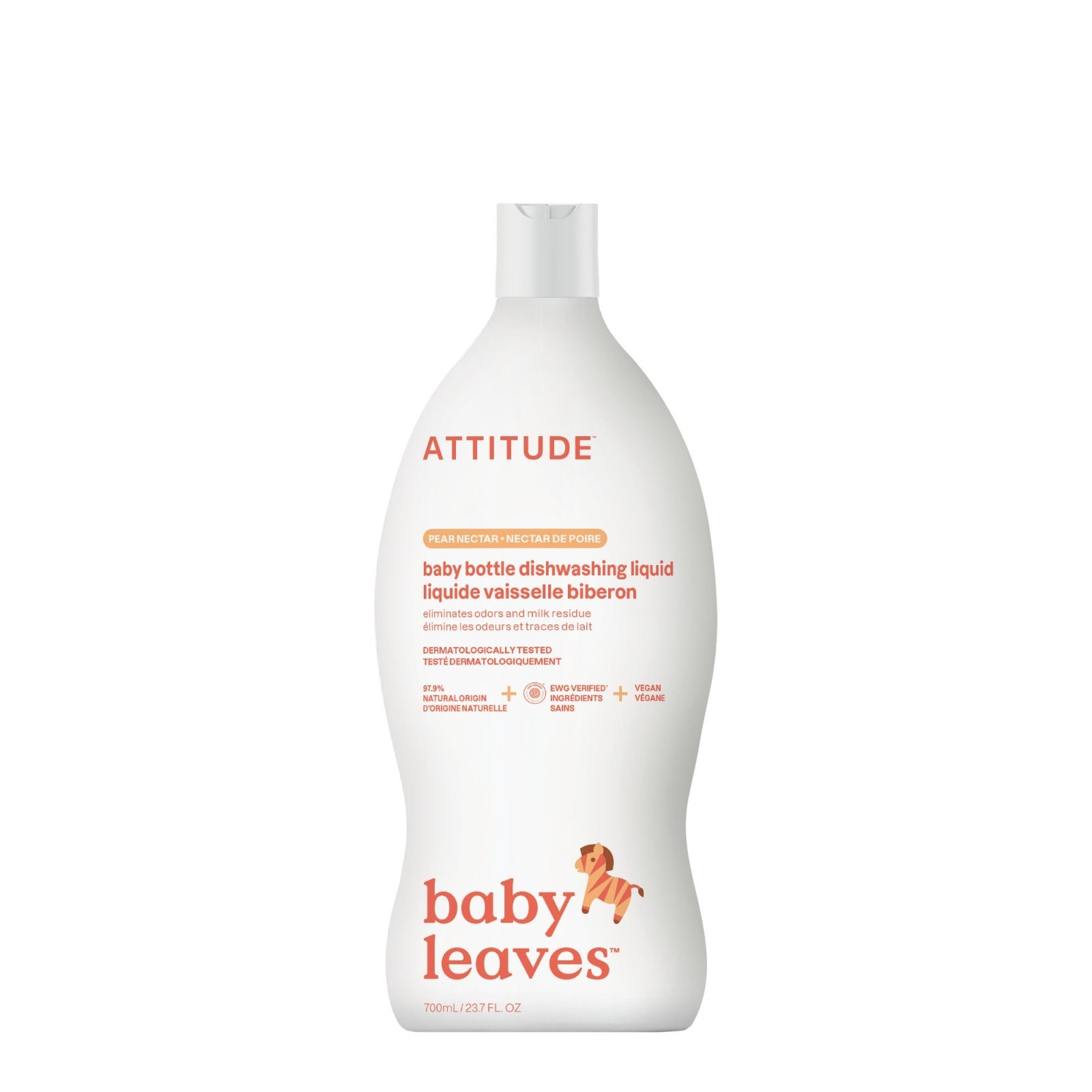 ATTITUDE Baby Dish Soap and Bottle Cleaner, EWG Verified Dishwashing Liquid, No