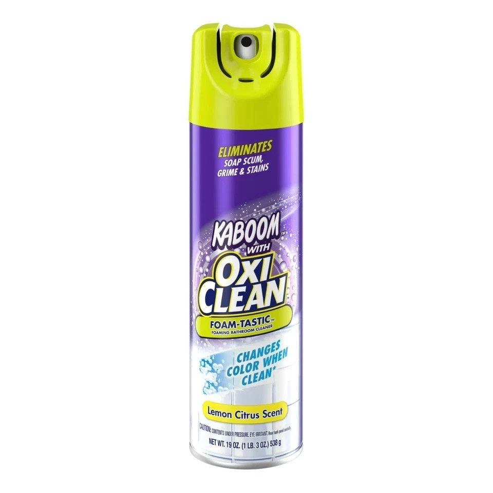 3 Pack Kaboom Foam-Tastic with OxiClean Fresh Scent Bathroom Cleaner, 19 oz.