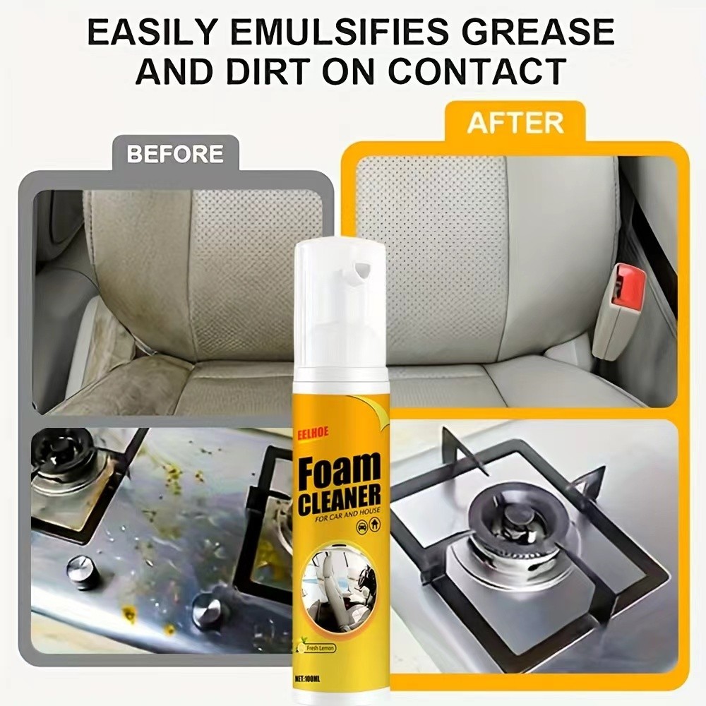 Multi Purpose Foam Cleaner for Deep Cleaning of Car Leather Seats and Interior