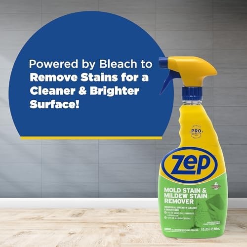 Zep Mold Stain and Mildew Stain Remover – 32 oz (Pack of 4) ZUMILDEW32 – Profess