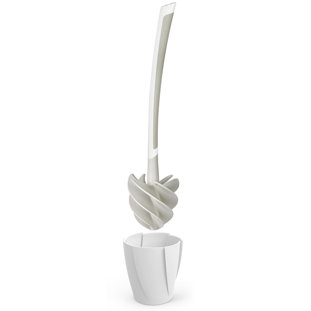 Products 17253 LOOEEZ Hygienic Toilet Squeegee/Brush, White with Grey