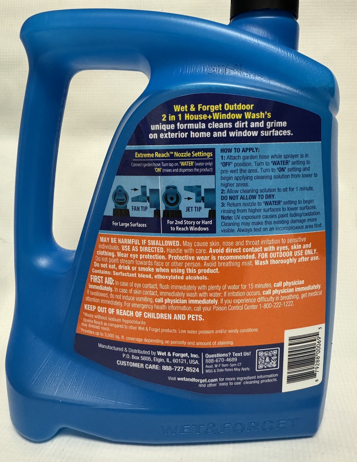 68oz LARGE SIZE Outdoor Cleaner Xtreme Reach Wet and Forget Hose End Refill Mold