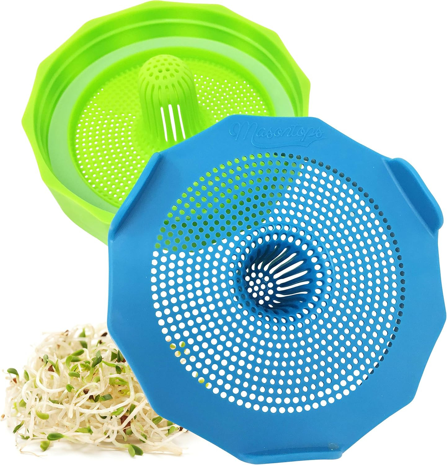 Masontops Bean Screen Plastic Mason Jar Sprouting Lids Mason Jar Sprouting Kit –