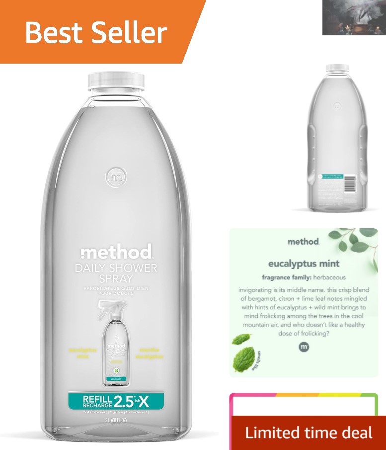 68 Fl Oz Eucalyptus Mint Shower Cleaner Refill – Biodegradable & Cruelty-Free
