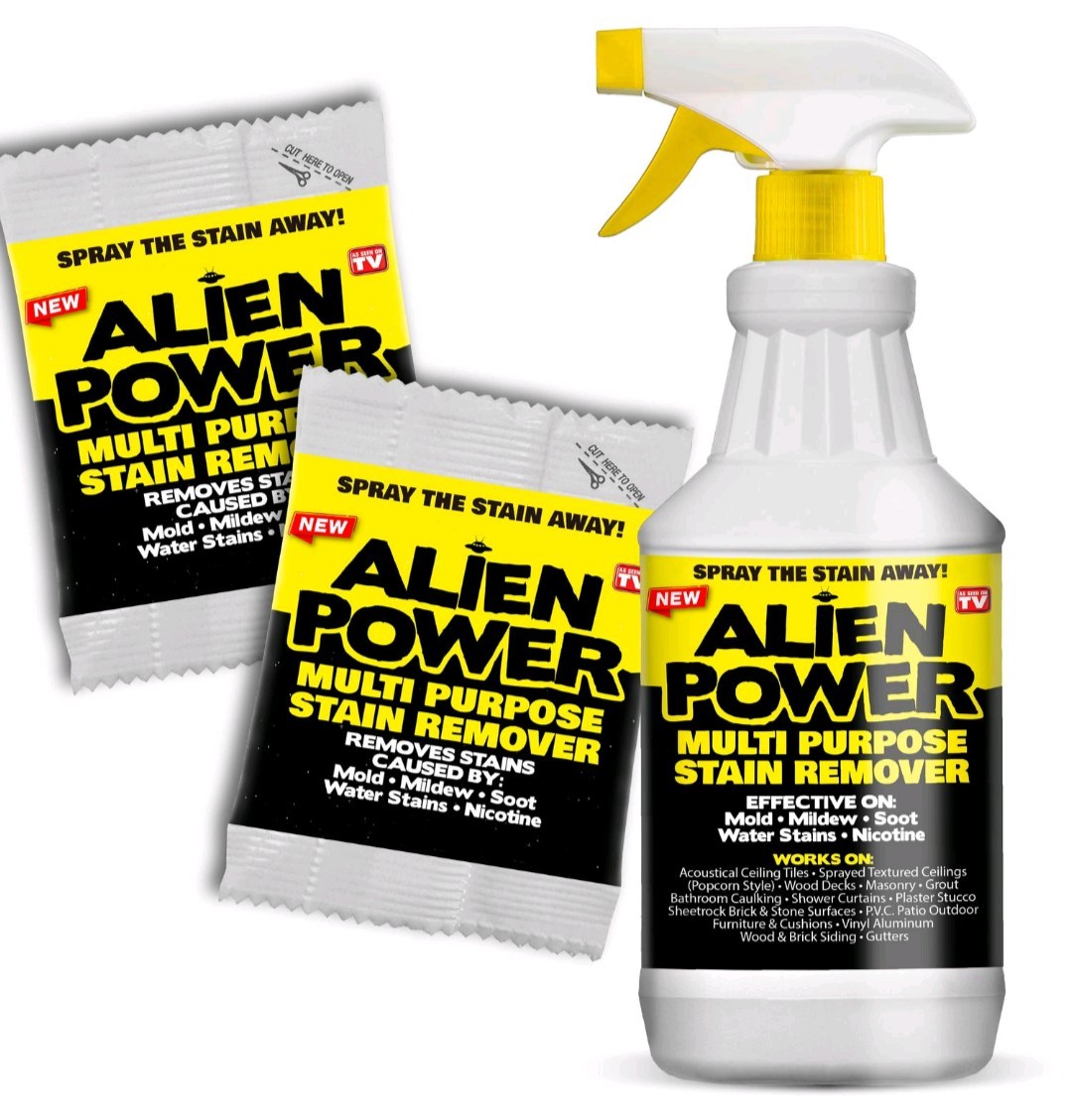 Alien Power Stain Remover Kit – Mold, Mildew & Algae Cleaner with Spray Bottle