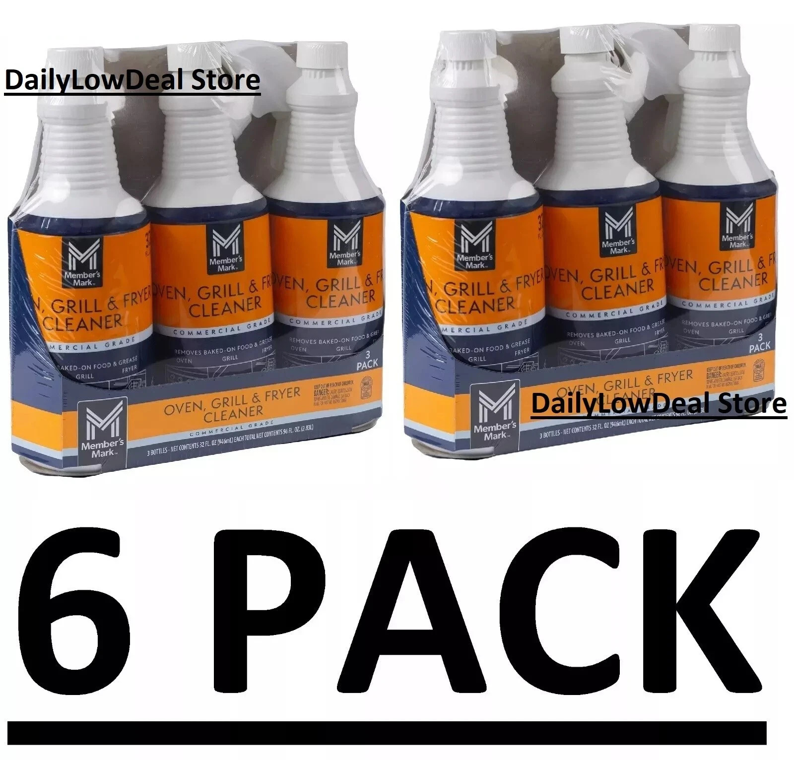 6 PACK – Member’s Mark Commercial Oven, Grill and Fryer Cleaner (32 oz.)