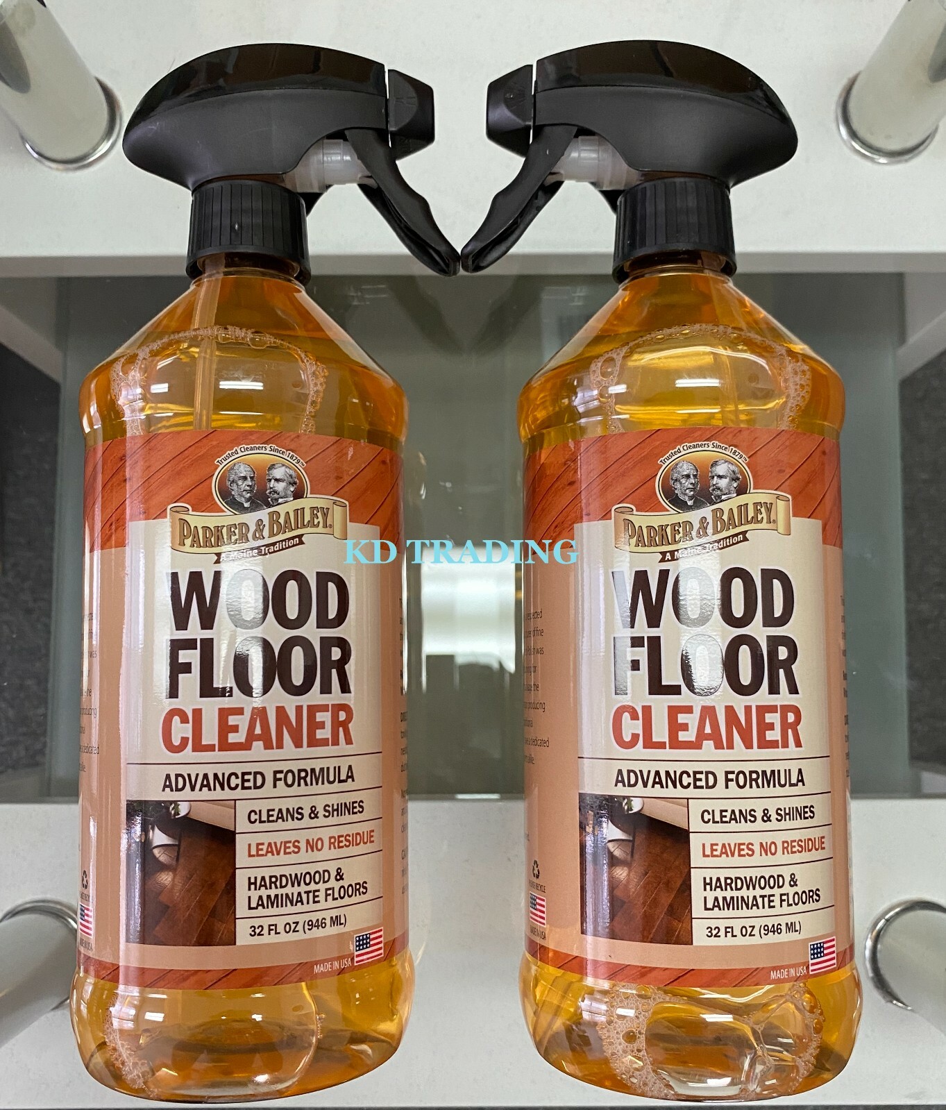 (2-Pack) PARKER & BAILEY Natural WOOD FLOOR CLEANER Gentle Safe on Finish 32oz