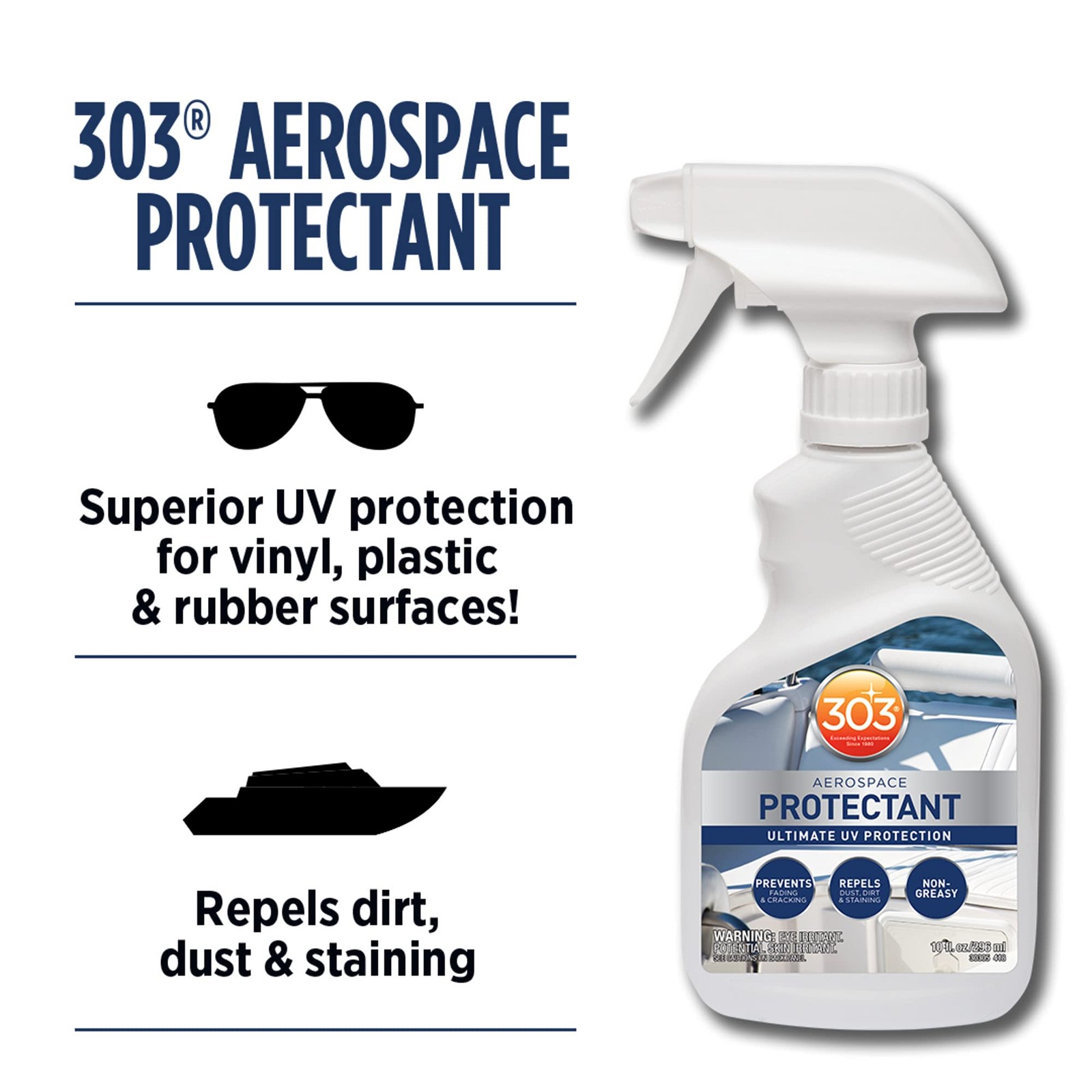 303 Aerospace Protectant 10 OZ Spray VINYL RUBBER PLASTIC LEATHER BOAT 30305