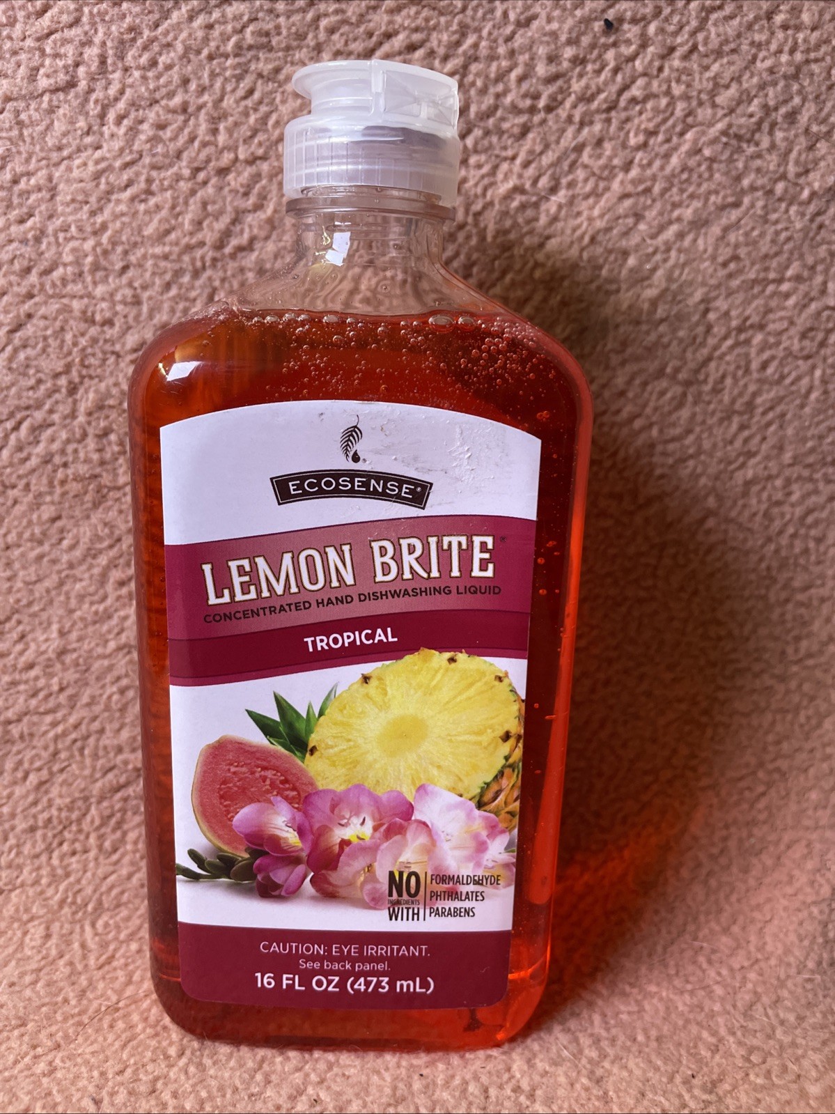 EcoSense Lemon Brite Dishwashing Liquid 16oz — Tropical Scented Fast Shipping