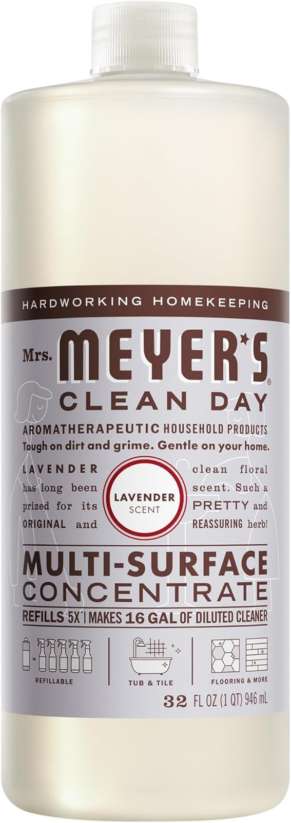 MRS. MEYER’S CLEAN DAY Multi-Surface Cleaner Concentrate, Use to Clean Floors, T