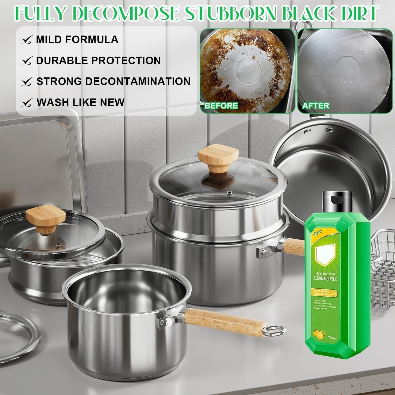 Versatile Household Cleaning Milk – Tough on Grease, Safe for Surfaces – 300ml