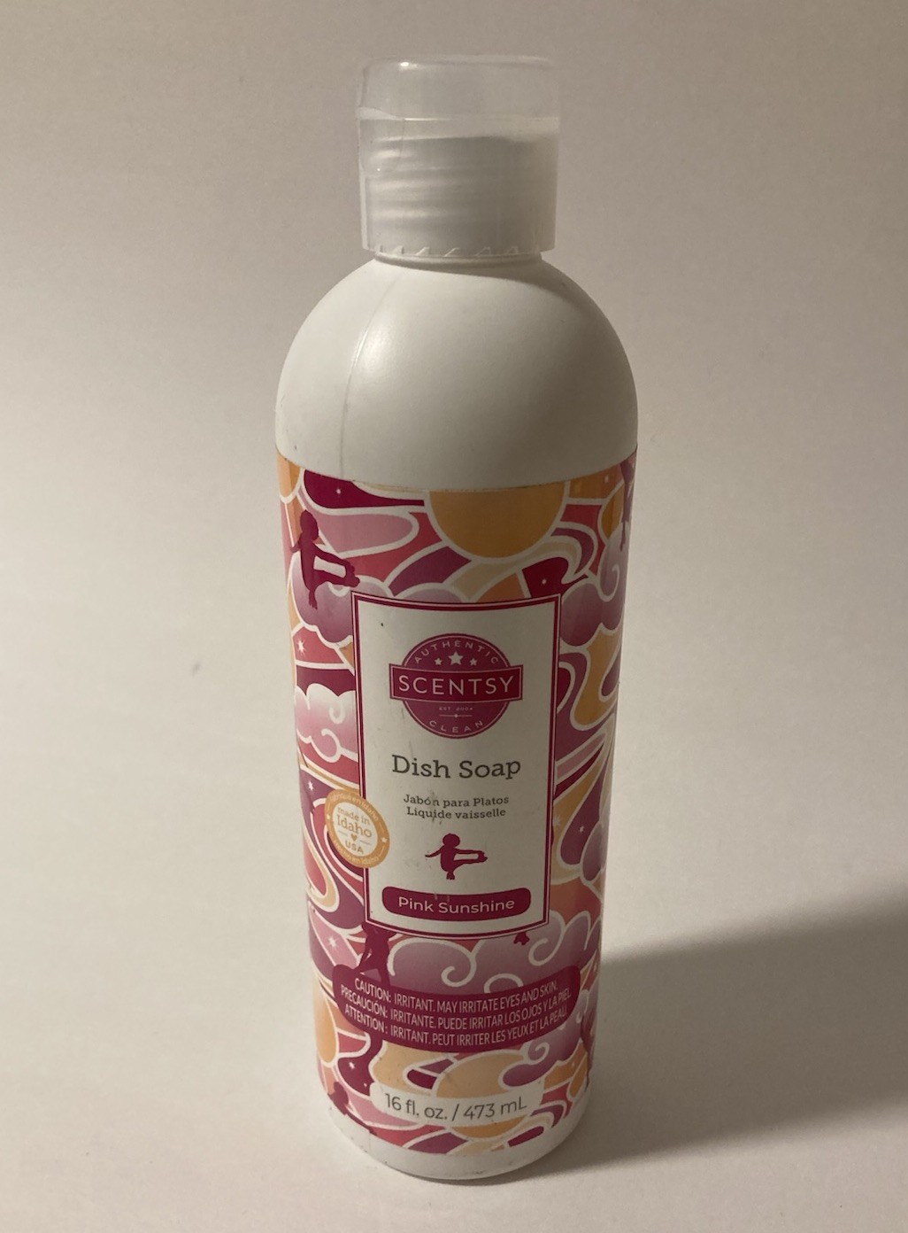 Scentsy Dish Soap Pink Sunshine 16oz. New Sealed Bottle.