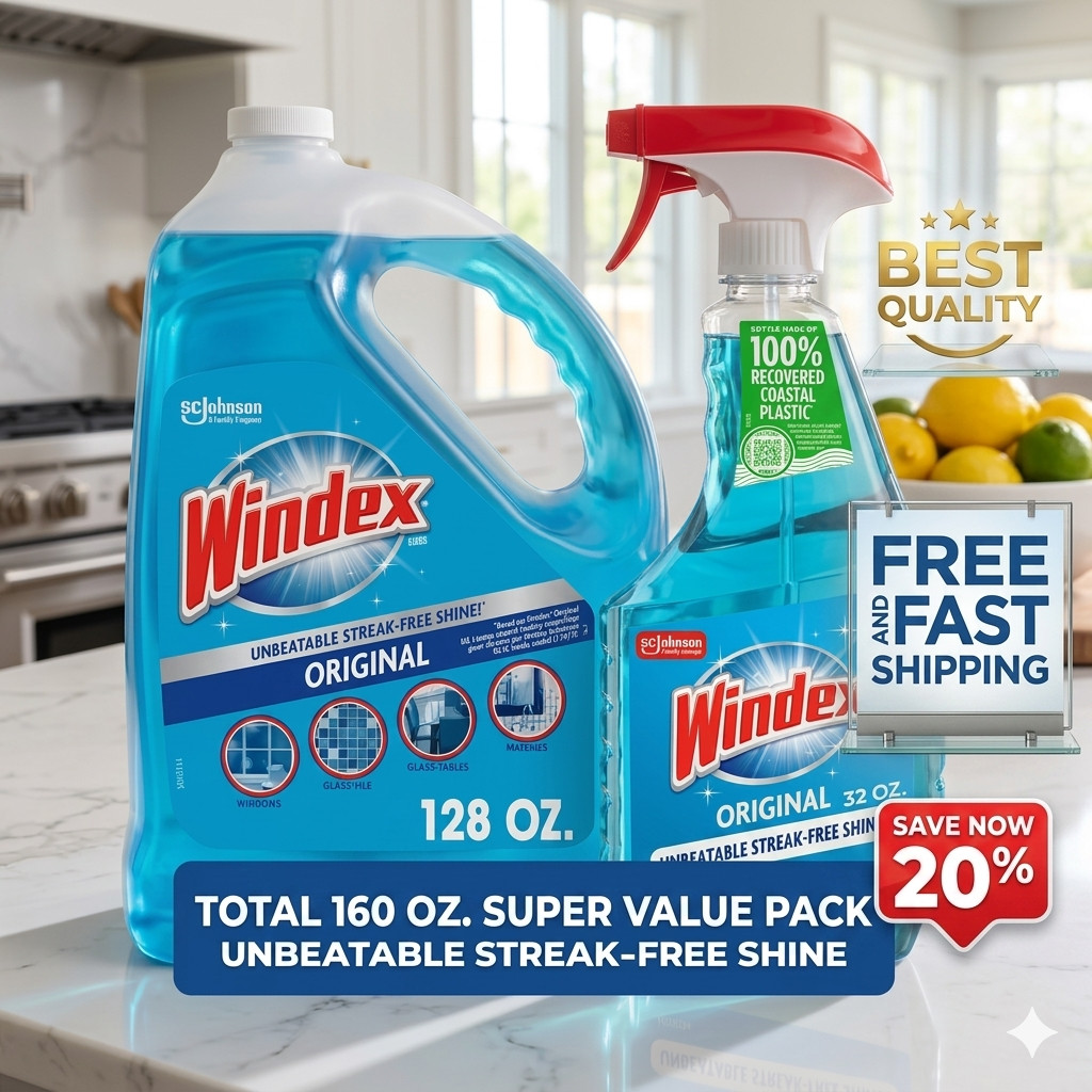 Windex Original Glass & More Surface Cleaner Trigger Spray – 946ml