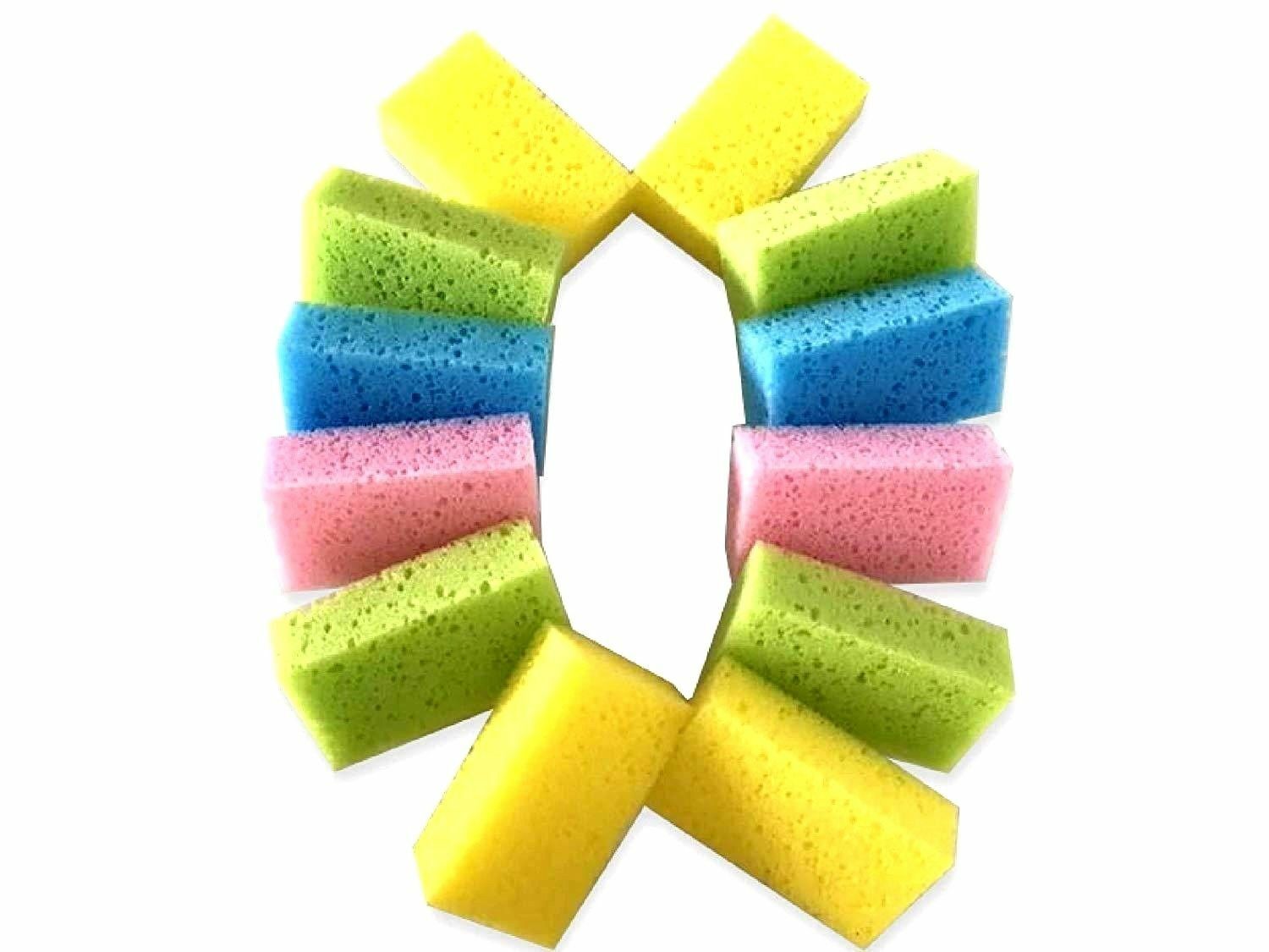 12 Pieces Shining Multi-Use Cleaning Sponge Kitchen Wholesale
