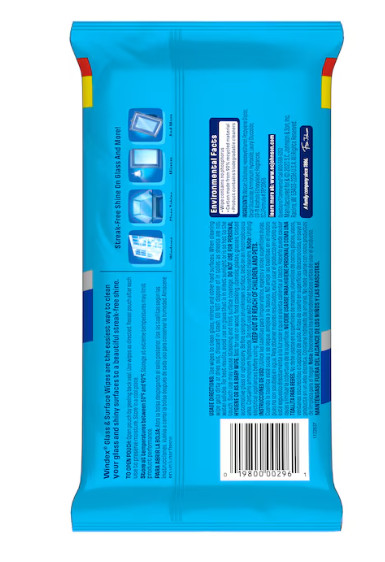 Windex 38 Count Wipes Glass Cleaner