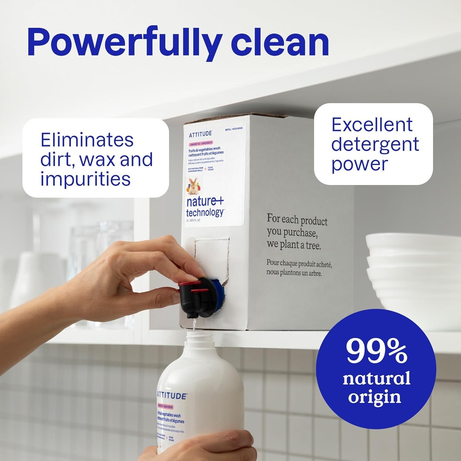 Gentle & Streak-Free Fruit & Veggie Cleaner – 27.1 Fl Oz Eco-Conscious Wash