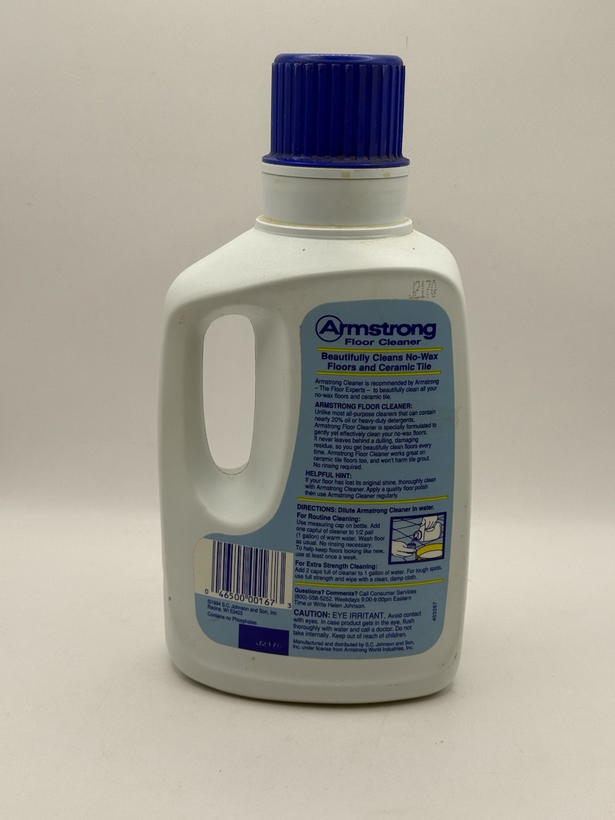 Armstrong Floor Cleaner 32oz Concentrated Ceramic 1994 Vintage RARE Original HTF