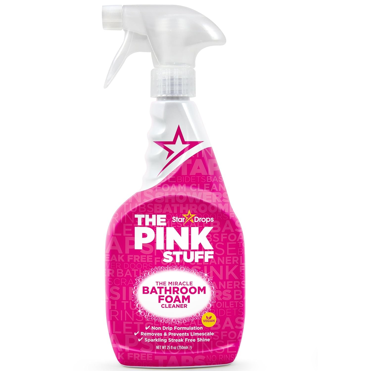Stardrops – The Pink Stuff – Miracle Bathroom Foam Cleaner 750ml – Baths, Tiles,