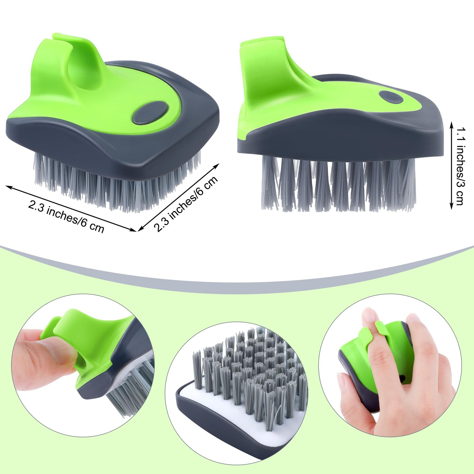 Vegetable Brush Potato Scrubber Brush Silicone Hard and Soft Side Fruit Clean…