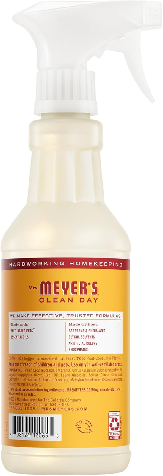 Mrs Meyers Multi-Surface Everyday Cleaner Spray Clementine Scent 16 oz