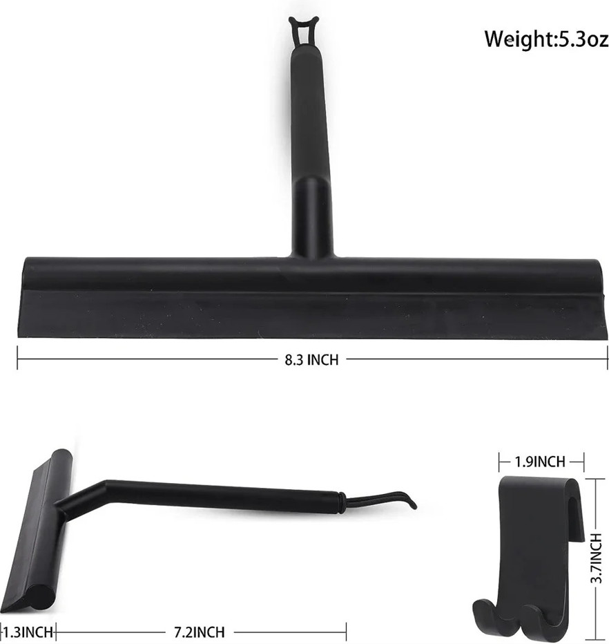 Shower Squeegee Glass Door Wall Cleaner with Silicone Holder Bathroom Wiper