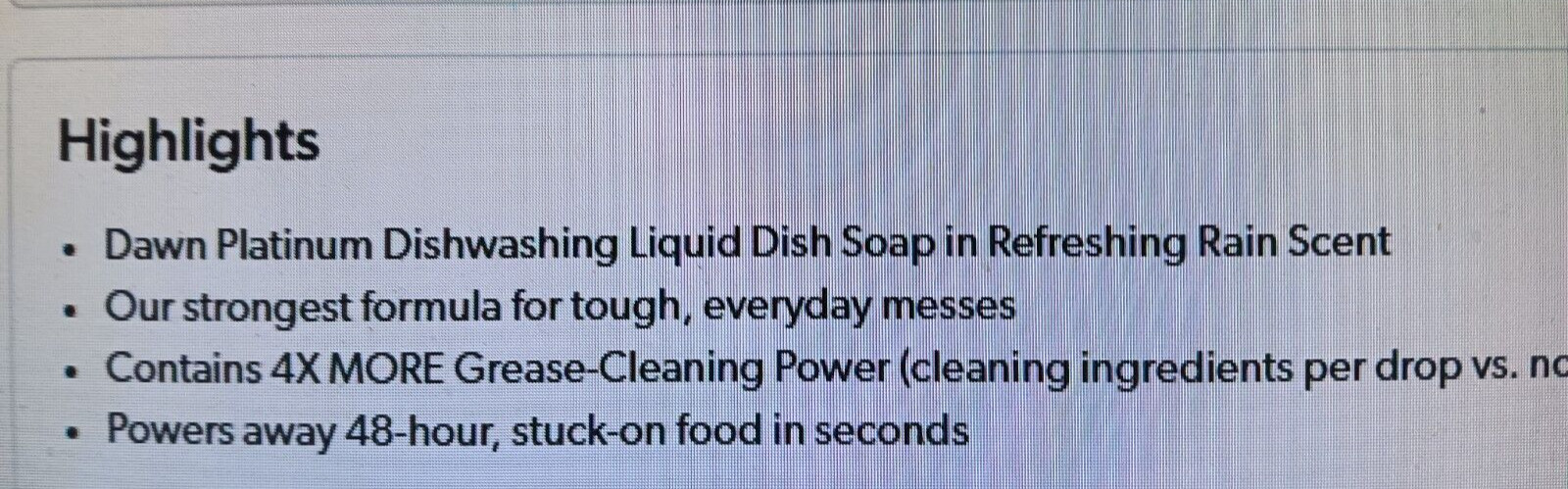 (1-BOTTLE) DAWN PLATINUM DISHWASHING LIQUID DISH SOAP, REFRESHING RAIN 90 fl oz