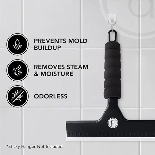 Squeegee for Shower Door, Car Windshield, and Glass Window – 2 Extra Silicone