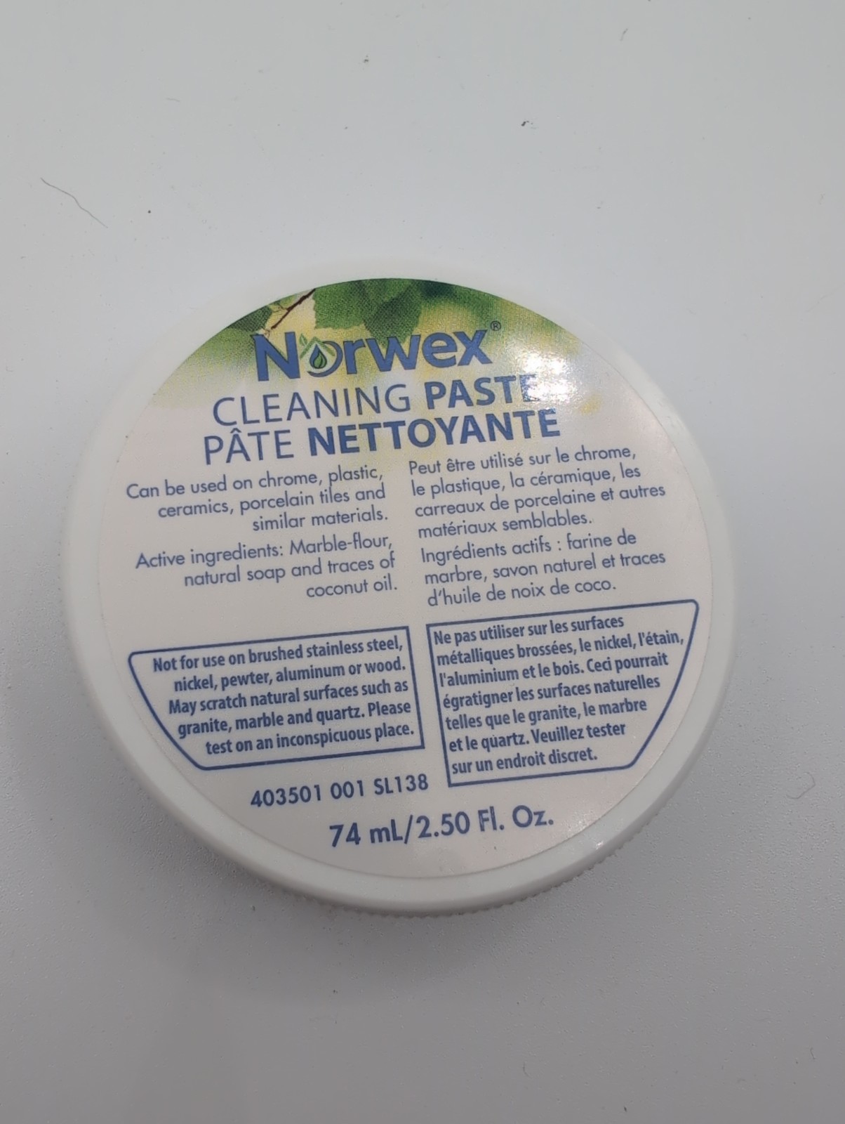 Norwex Cleaning Paste 74ml 2.50 Fl.Oz Cleans, Polishes and Protects