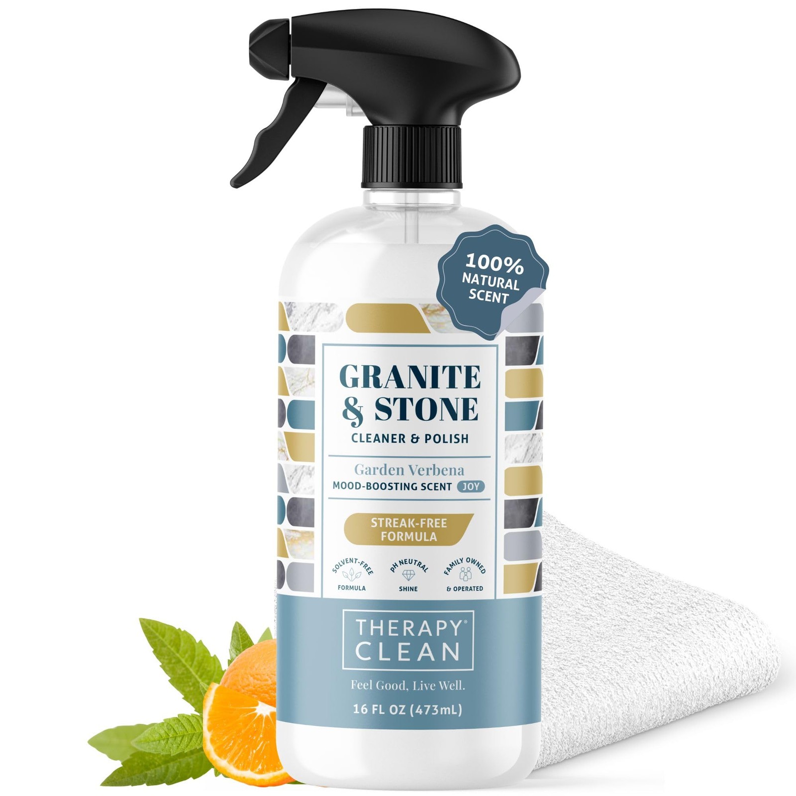 Therapy Granite Cleaner Kit with Microfiber – Daily 16 Fl Oz (Pack of 1)
